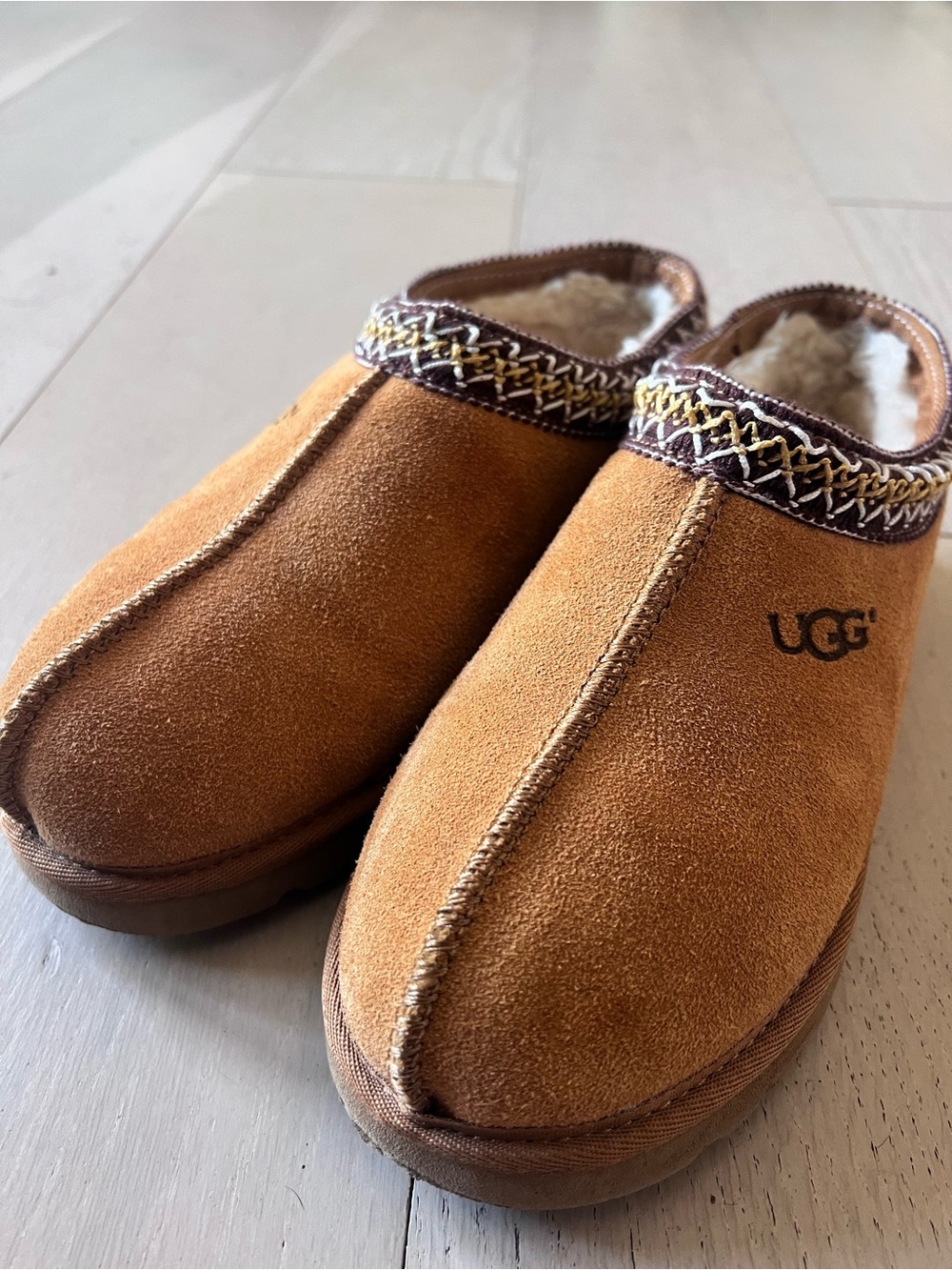 *Brand New- UGG Kids Chestnut Brown Suede Shearling Mule